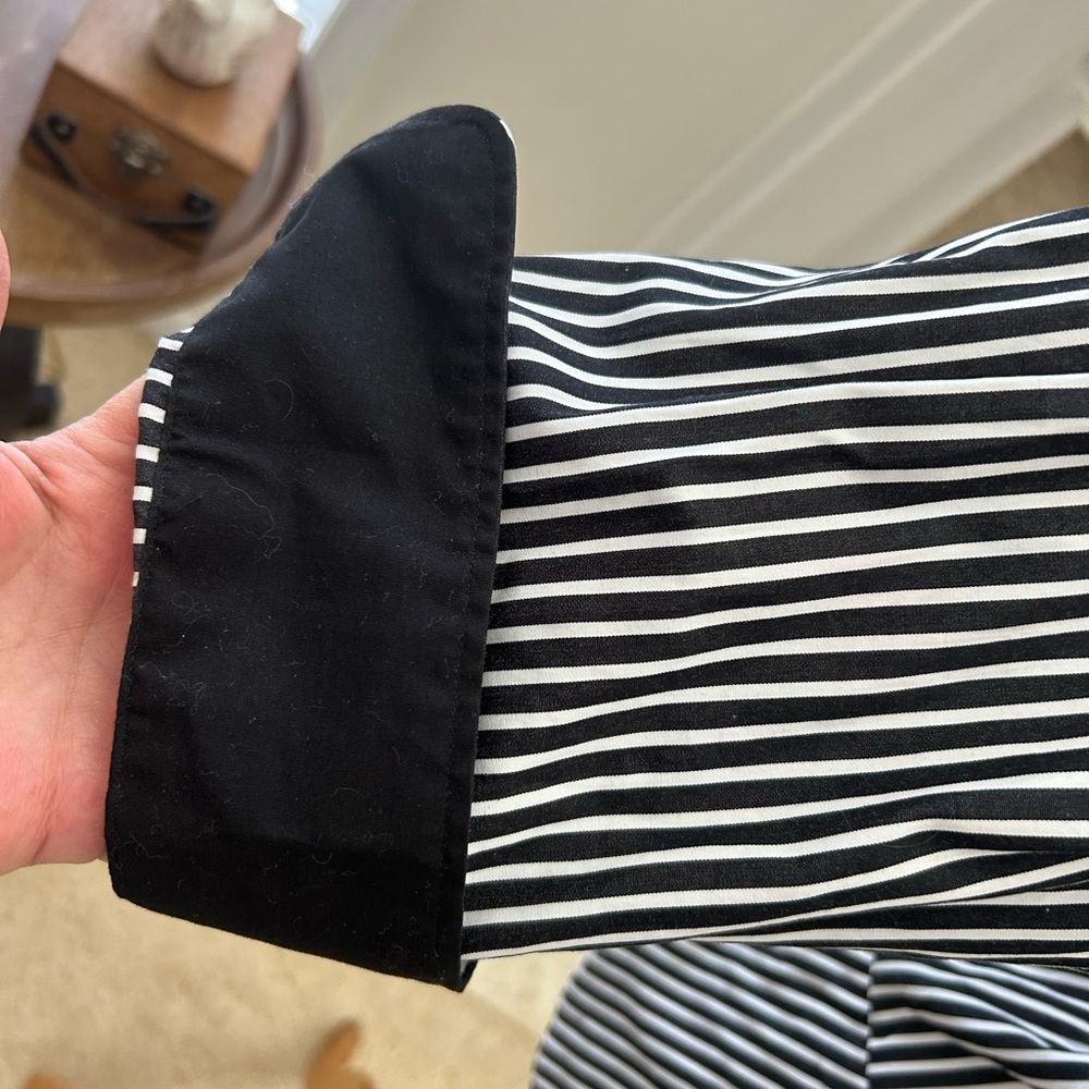 Ralph Lauren Black and White Striped Shirt - Picture 4 of 7